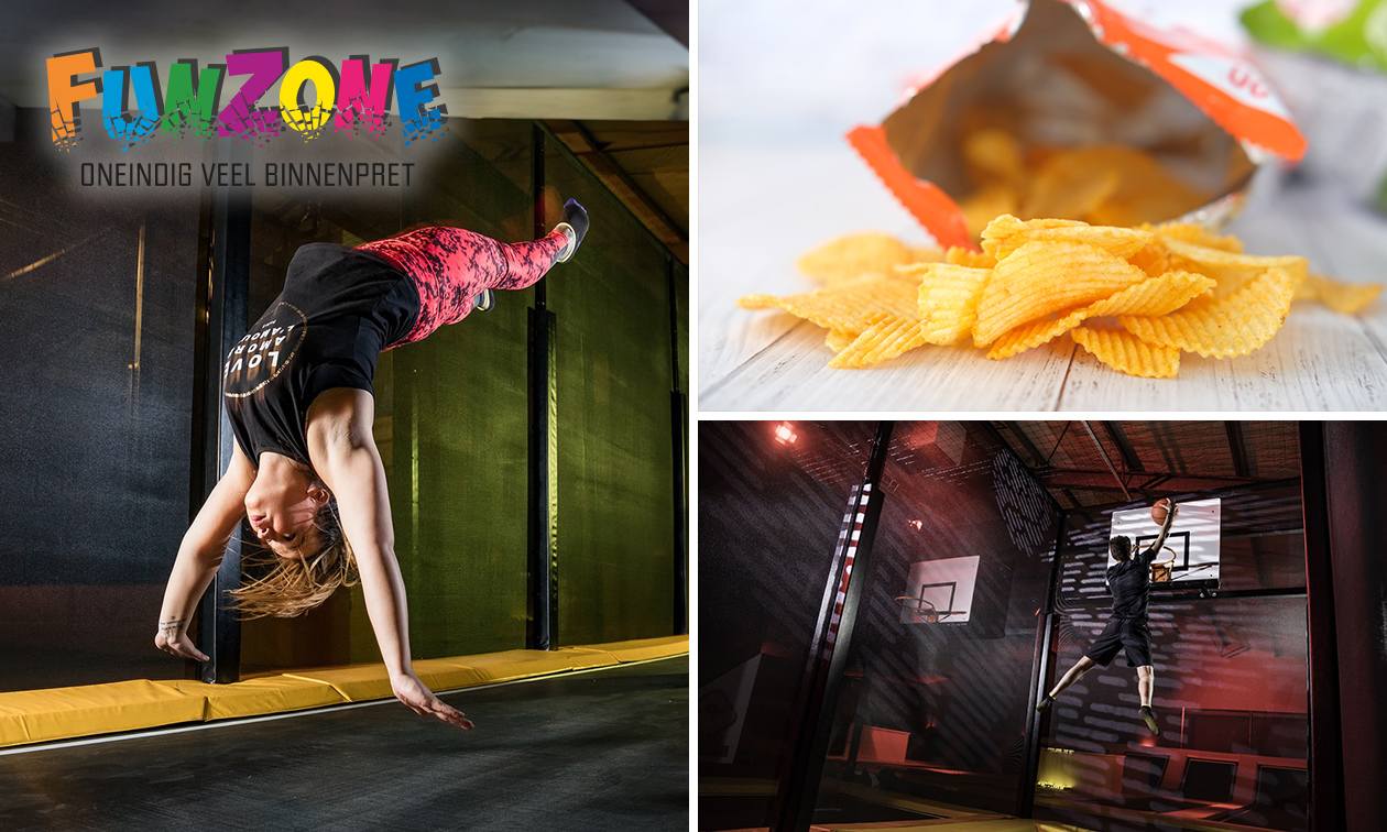 Jumpen (2 uur) + jumpsokken + zakje chips