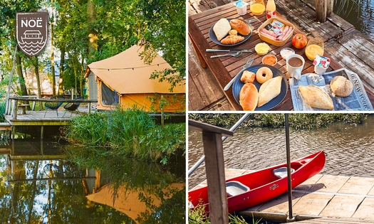 2 of 3 glamping-overnachtingen voor 2, 4, 5 of 6 personen + luxe ontbijt bij Ark Van Noë
