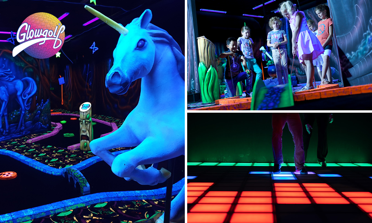 18 holes glowgolfen + evt. Pixel Play + hapjes