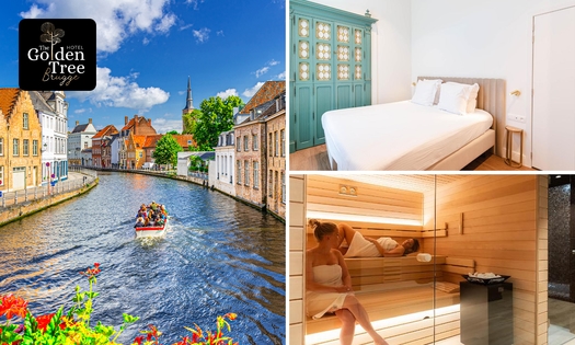 Nuit pour 2 + petit-déjeuner avec verre de mousseux + check-out tardif + wellness à Bruges