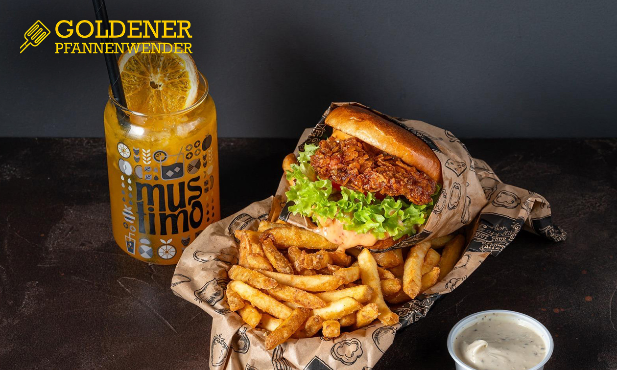 Burger-Menü inkl. Pommes + Dip + Softgetränk nach Wahl in Viersen-Dülken