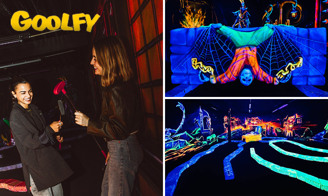 Glow-in-the-dark-minigolf in Braine-l’Alleud