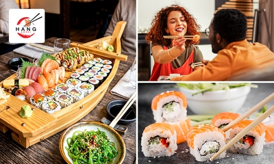 Sushiboot (46 stuks) + zeewiersalade voor 2 personen voor afhaal bij Hang Sushi
