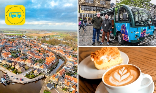 Hop-on Hop-off Shuttle OF tour door Haspengouw (1,5 uur) + koffie + taart