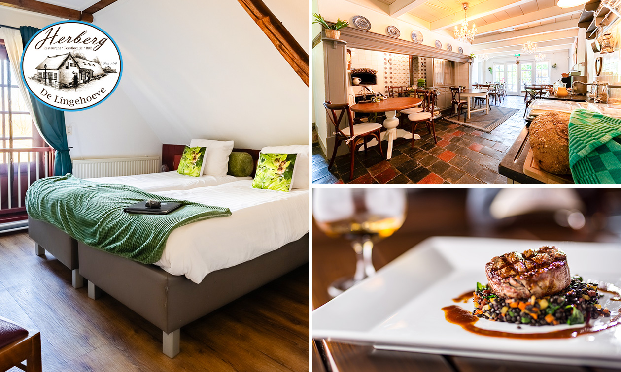 1 ou 2 nuit(s) pour 2 + petit-déjeuner + dîner en 3 services près de Leerdam