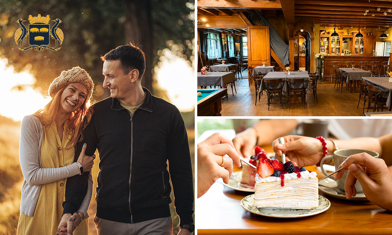 Wandel- of fietsarrangement incl. koffie/thee + gebak + 2-gangenlunch Wandel- of fietsarrangement incl. koffie/thee + gebak + 2-gangenlunch