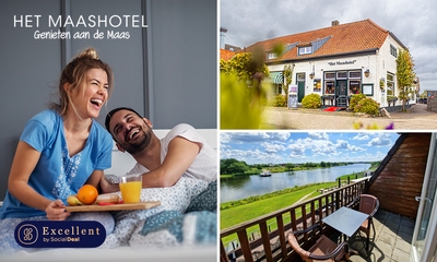 Nuit pour 2 ou 4 + évtl. petit-déjeuner+ dîner en 3 services à la carte en bord de meuse