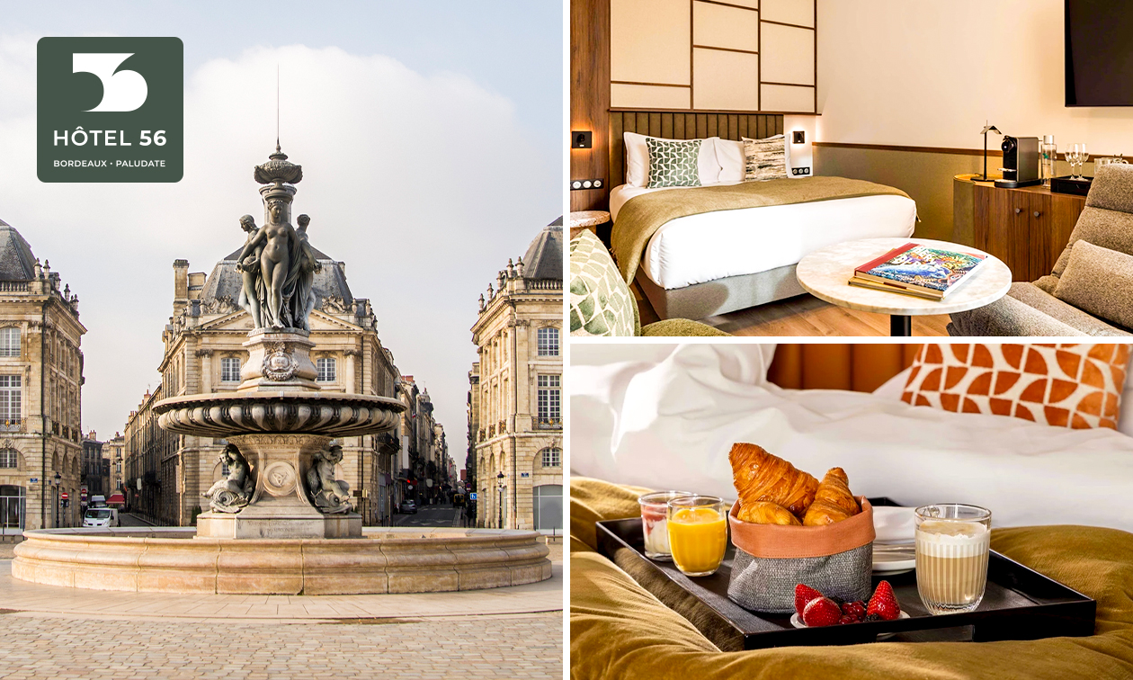 Nuit pour 2 + petit-déjeuner + verre de bienvenue à Bordeaux