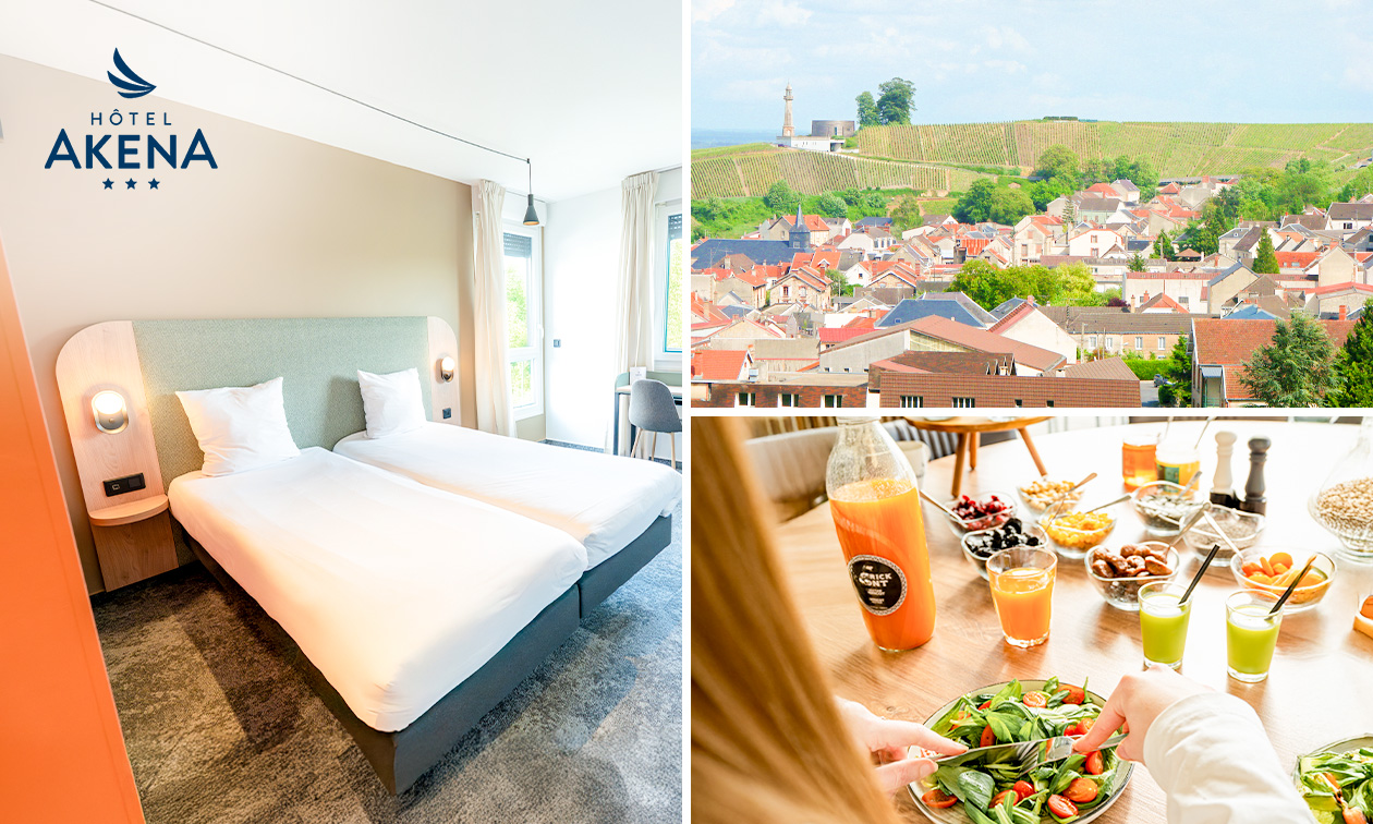 Nuit pour 2 + petit-déjeuner + verre de champagne + check-out tardif à Reims