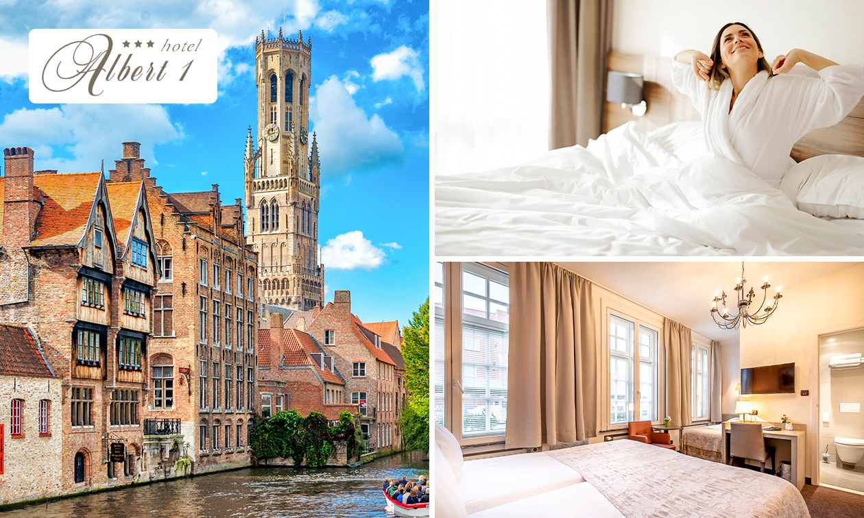 Nuit pour 2 + petit-déjeuner + check-out tardif au cœur de Bruges