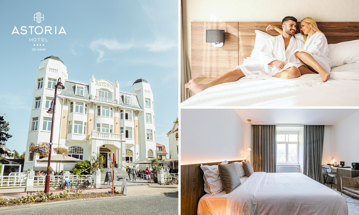 Nuit pour 2 + verre de cava + check-out tardif + évtl. petit-déjeuner à De Haan