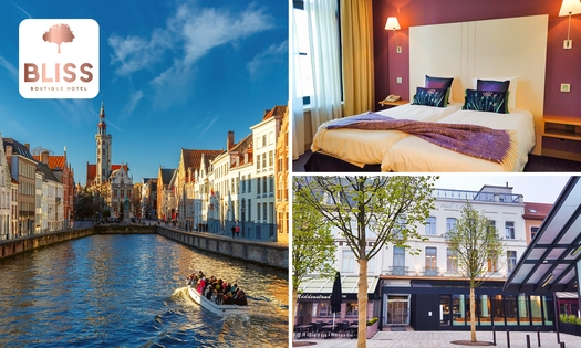 Nuit pour 2 personnes + petit-déjeuner + check-out tardif à Bruges
