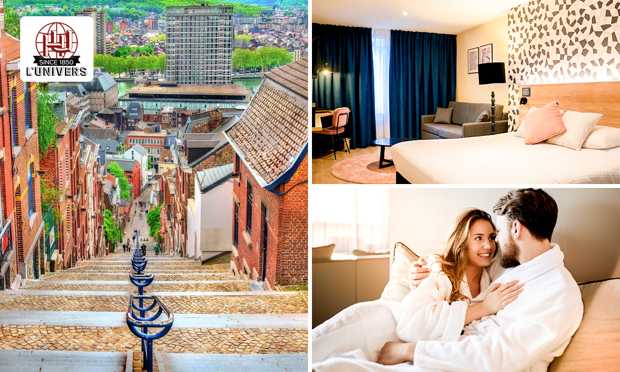 Nuit pour 2 + verre de mousseux + petit-déjeuner buffet + check-out tardif à Liège