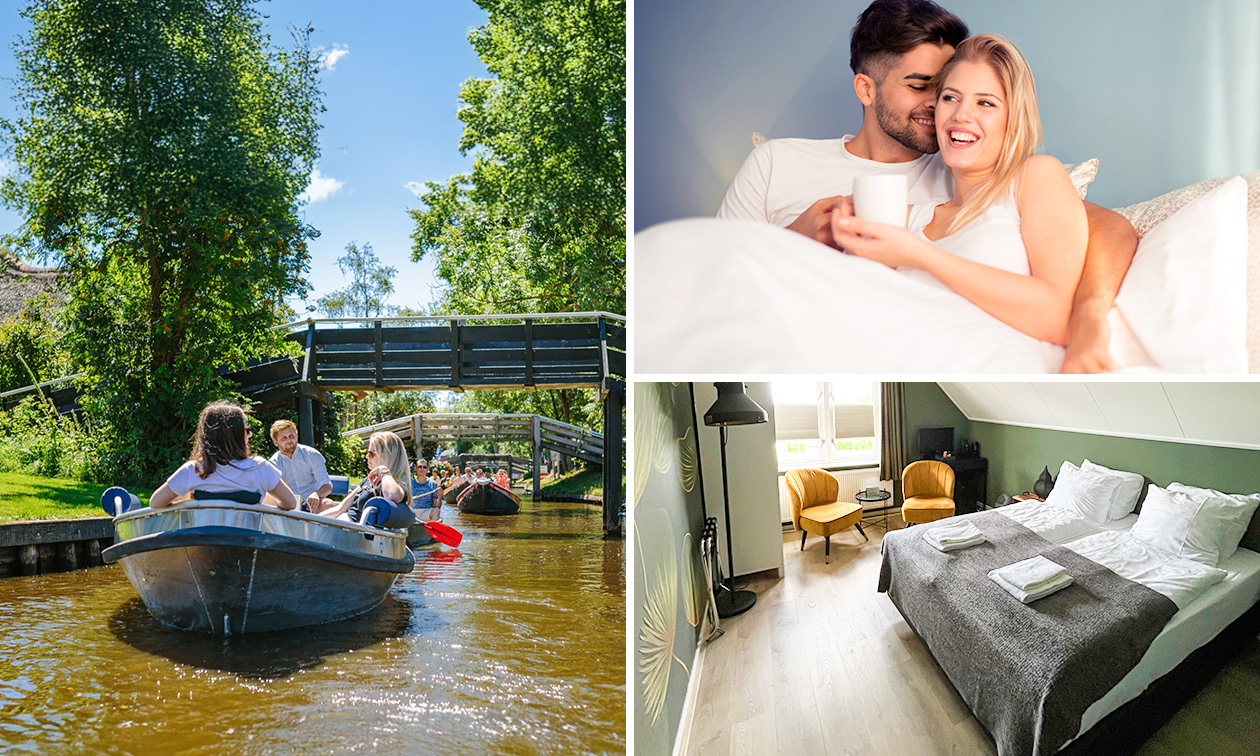 1 ou 2 nuits pour 2 + petit-déjeuner + vue sur l'eau à Giethoorn