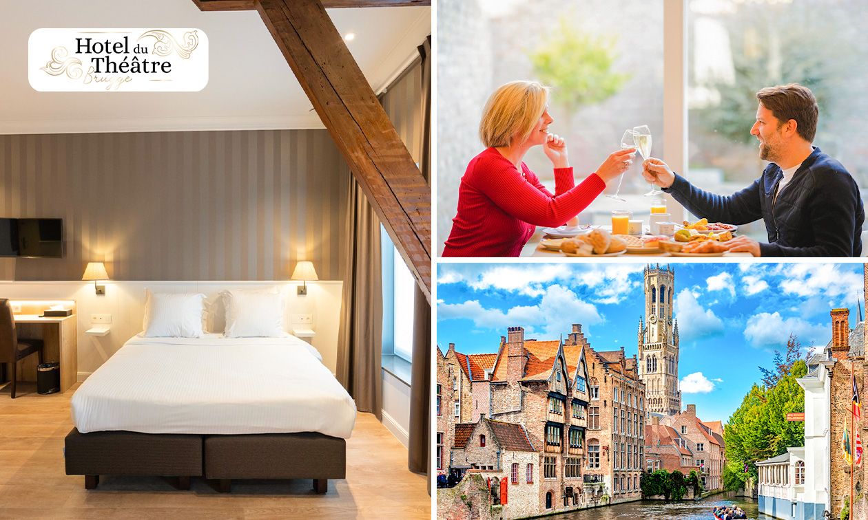 Nuit pour 2 + petit-déjeuner + check-out tardif au cœur de Bruges