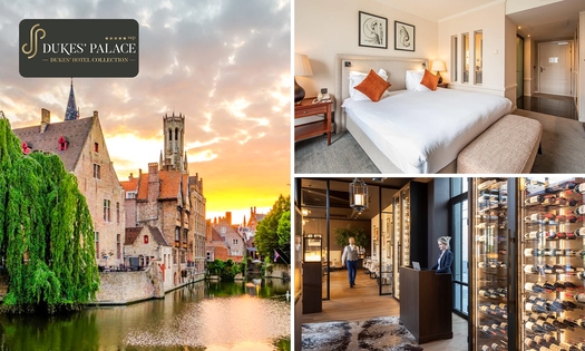 Nuit pour 2 + petit-déjeuner à l'hôtel 5 étoiles Dukes’ Palace au cœur de Bruges