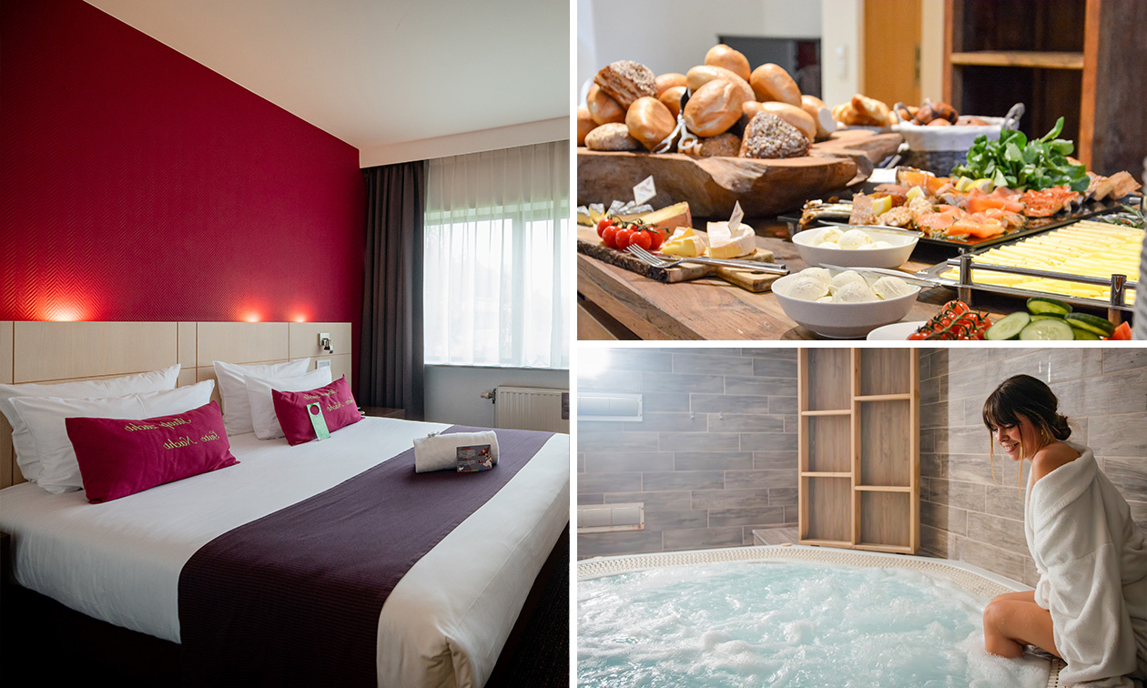 Overnachting voor 2 + welkomstdrankje + ontbijt + wellness in Hôtel & Aparthôtel Casteau Mons
