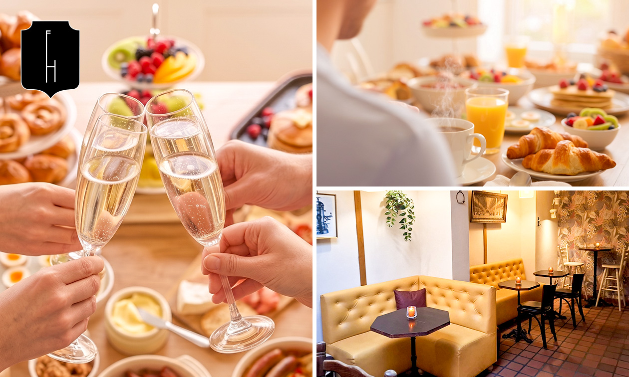 Luxe all-in ontbijtbuffet + glas cava bij Hotel Flandria in hartje Gent