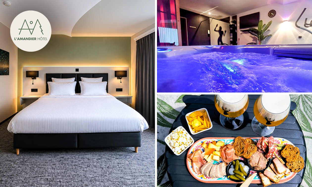 1, 2 ou 3 nuit(s) pour 2 + petit-déjeuner + accès au wellness et plus à l'Hôtel L'Amandier