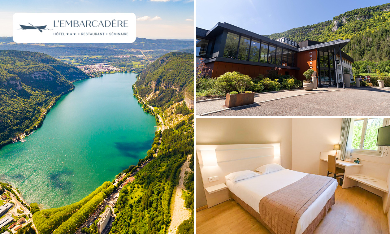 Nuit(s) pour 2 + verre de bienvenue + check-out tardif + évtl. petit-déjeuner au Lac de Nantua