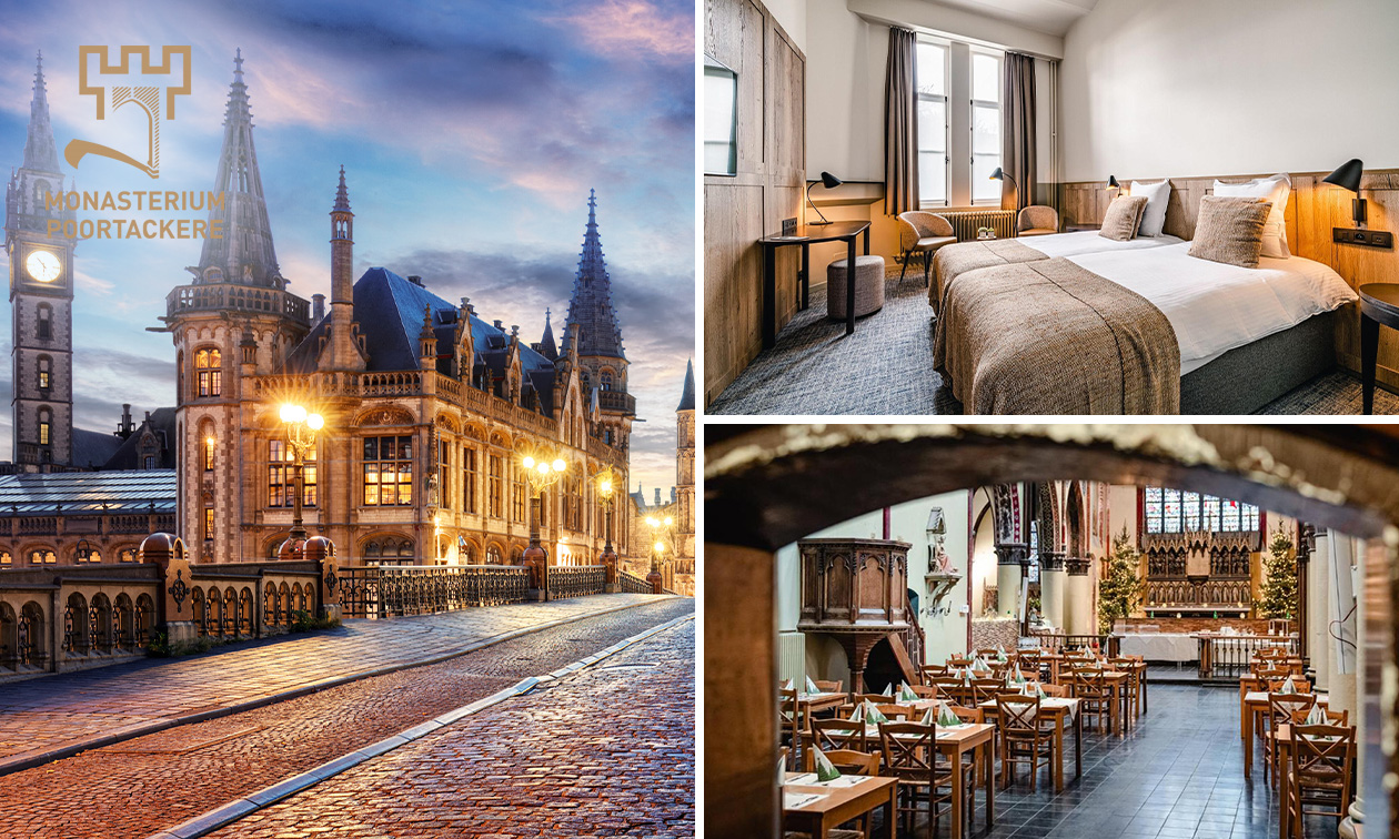 Nuit pour 2 + verre de bienvenue + petit-déjeuner + check-out tardif à Gand