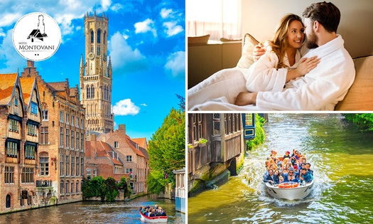 Nuit pour 2 + petit-déjeuner + check-out tardif + balade en bateau sur les canaux de Bruges