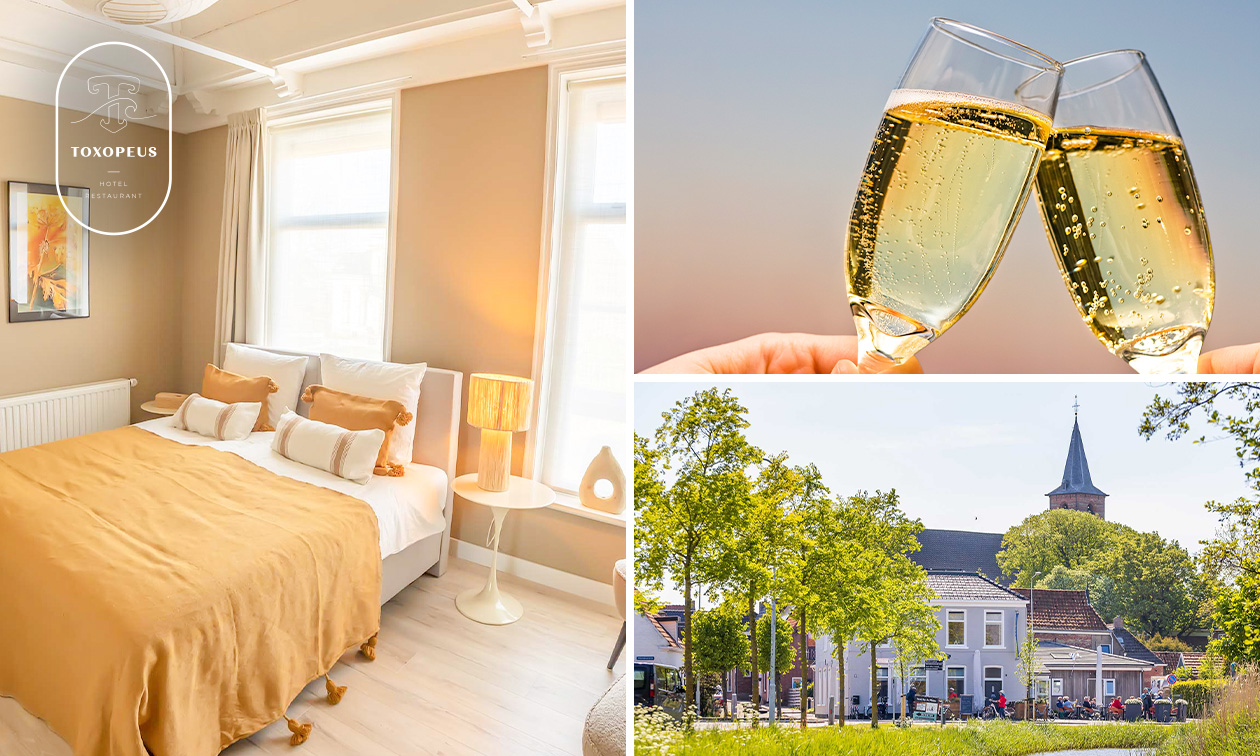 Nuit pour 2 + verre de bienvenue + planche + check-out tardif à l’Hotel Restaurant Toxopeus Anjum