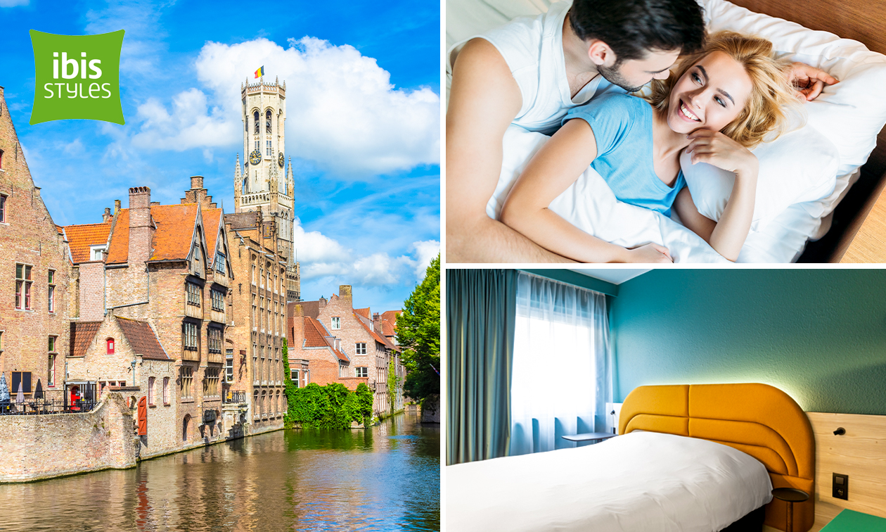 Nuit pour 2 en chambre supérieure + petit-déjeuner à l'ibis Styles Brugge Centrum