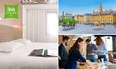 Nuit pour 2 + petit-déjeuner + check-out tardif à ibis Styles Lille Aéroport