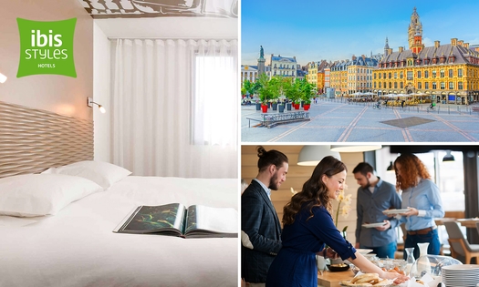 Übernachtung für 2 + Frühstück + Late-Check-out im ibis Styles Lille Aéroport