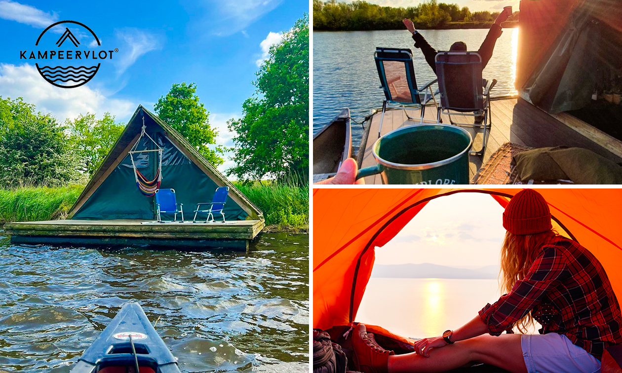 Nuit(s) pour 2 sur un radeau de camping à Utrecht ou dans le Brabant-Septentrional