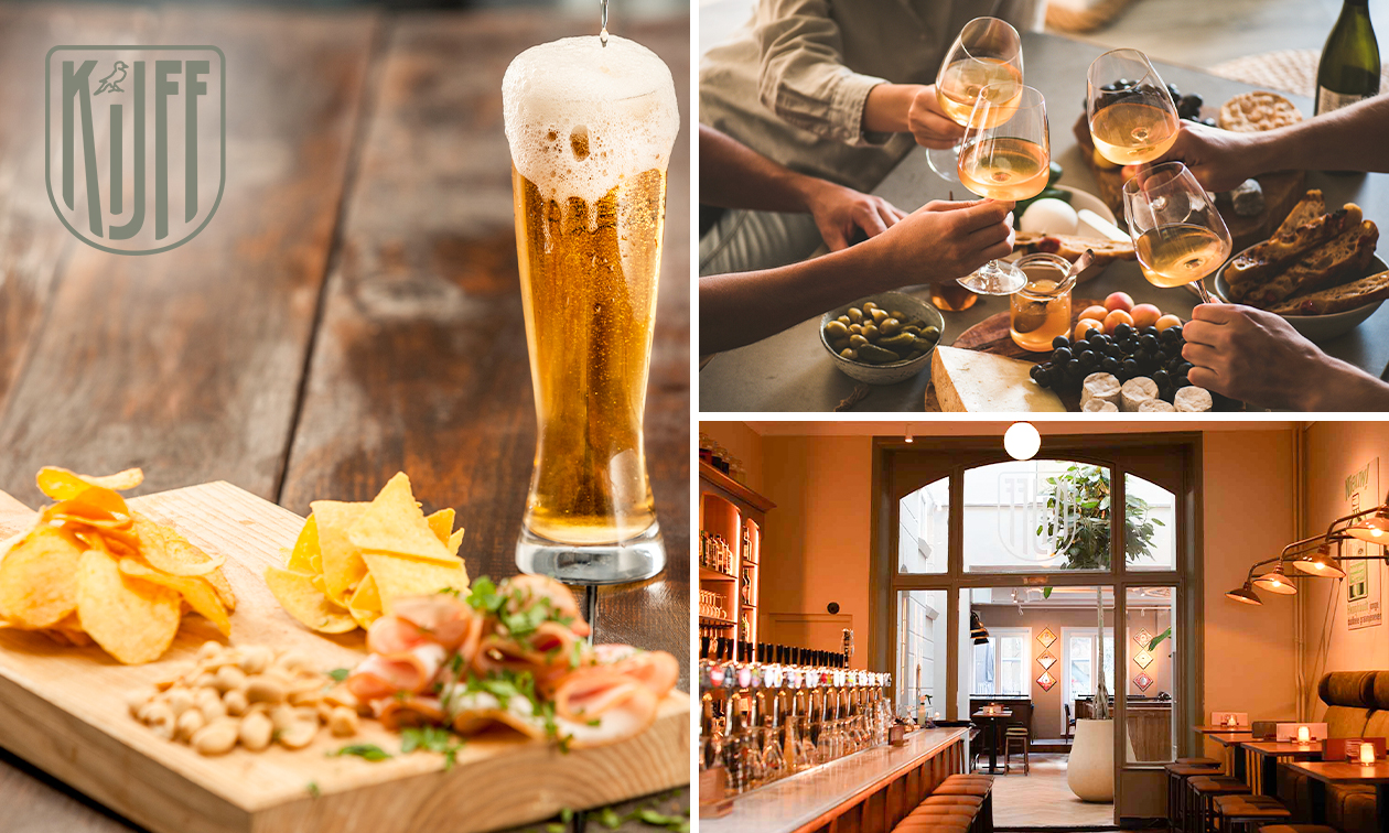 High beer of high wine + warme en koude hapjes