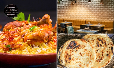 Indiaas 3-gangen keuzediner + pappadums bij Kubera Indian Restaurant