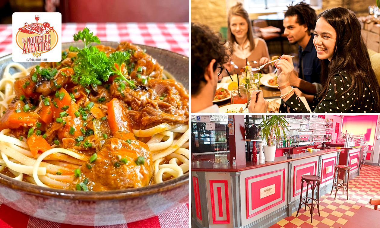 Menu en 3 services à la carte au coeur de Lille