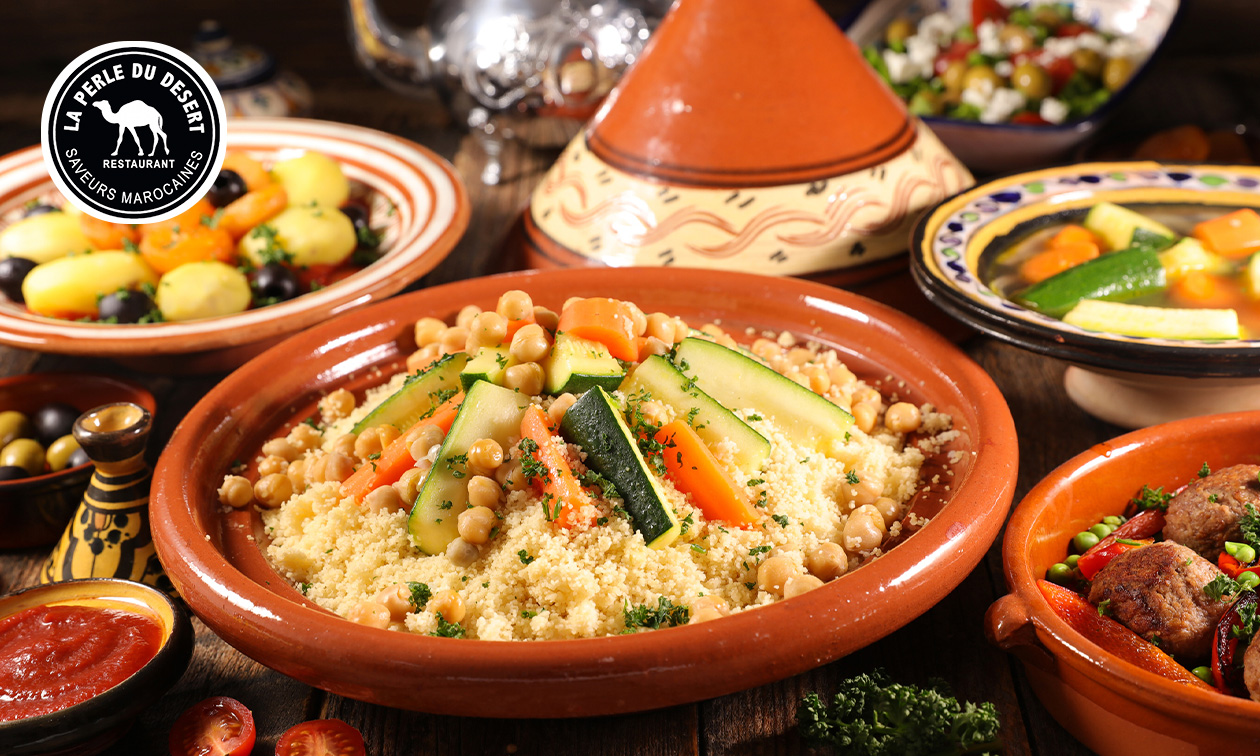 Menu marocain en 3 services à la carte près de Bruxelles