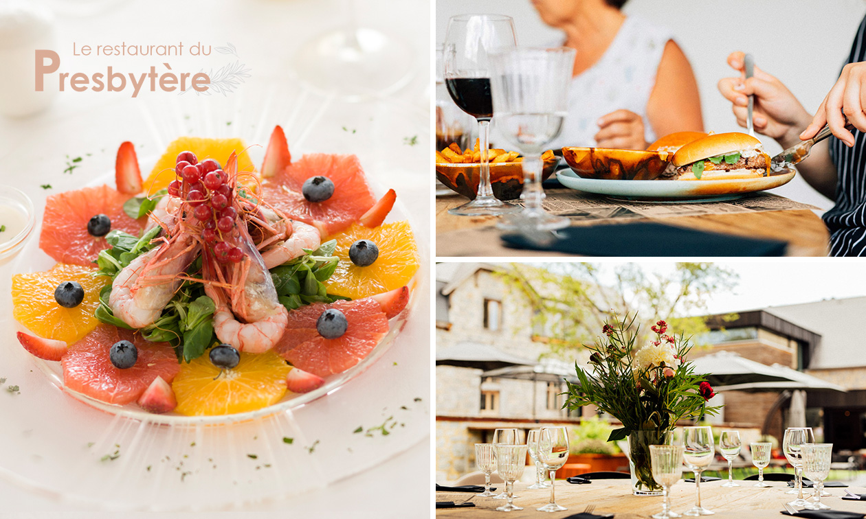 Menu en 2 ou 3 services au choix au restaurant Le Presbytère de Sautour