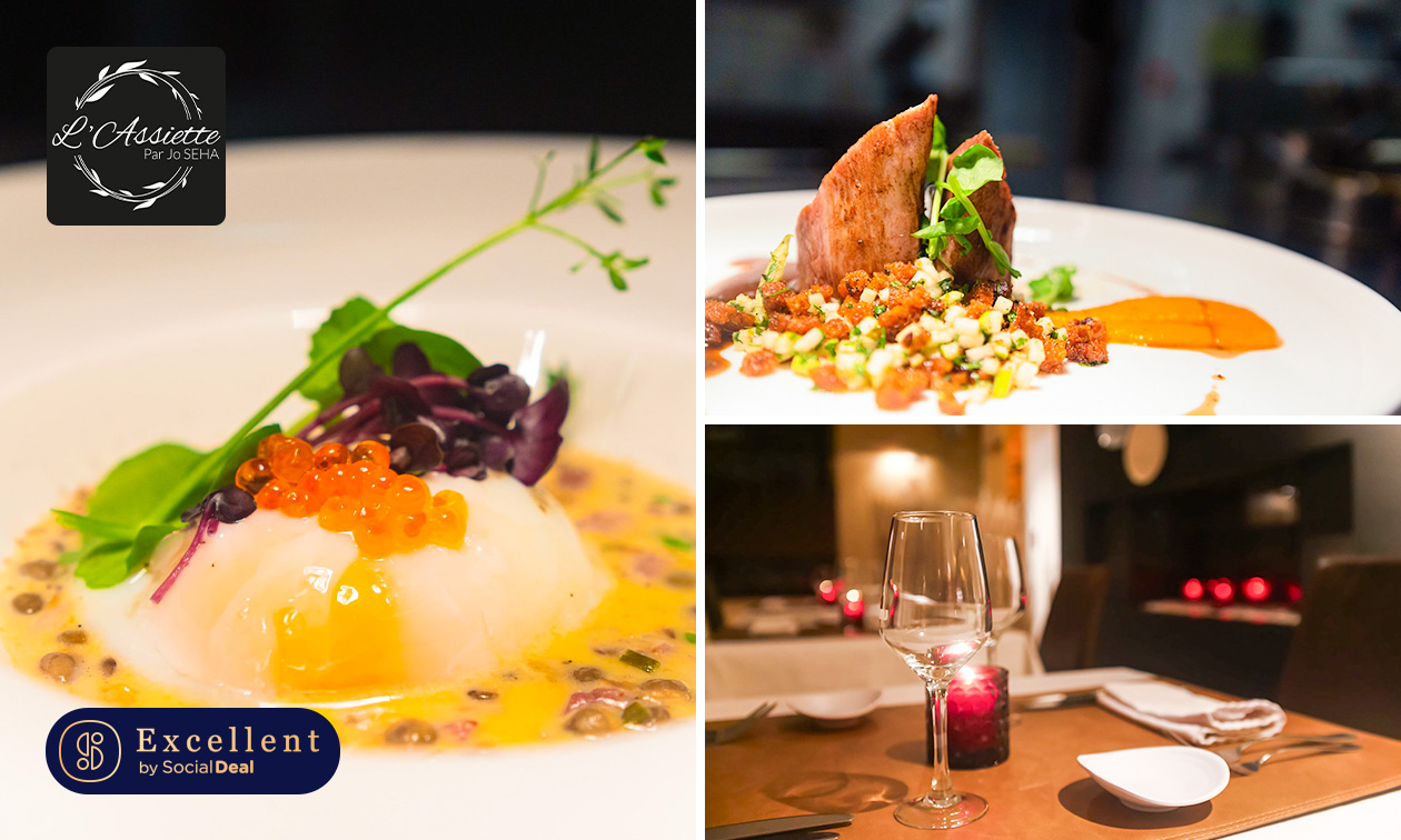 Menu en 3 ou 4 services + dégustations du chef à L'Assiette par Jo Seha