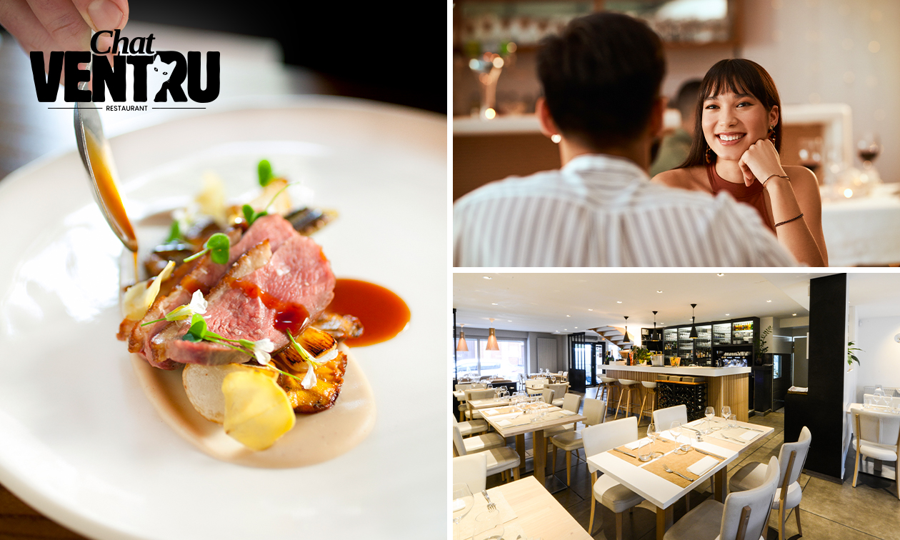 Menu en 2 ou 3 services au choix chez Le Chat Ventru