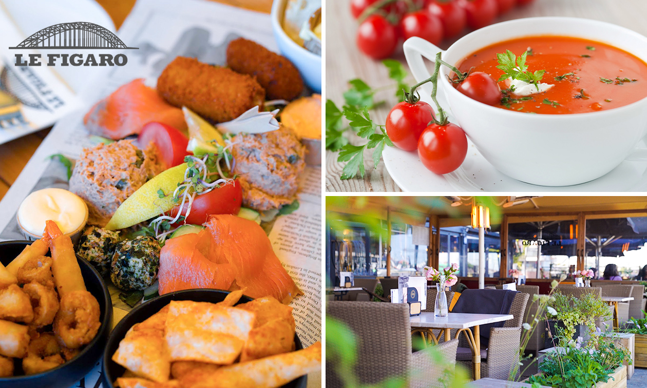 2-gangen keuzelunch bij Le Figaro