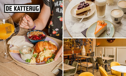 Uitgebreid ontbijt of warme drank + gebak bij Lunchroom de Katterug