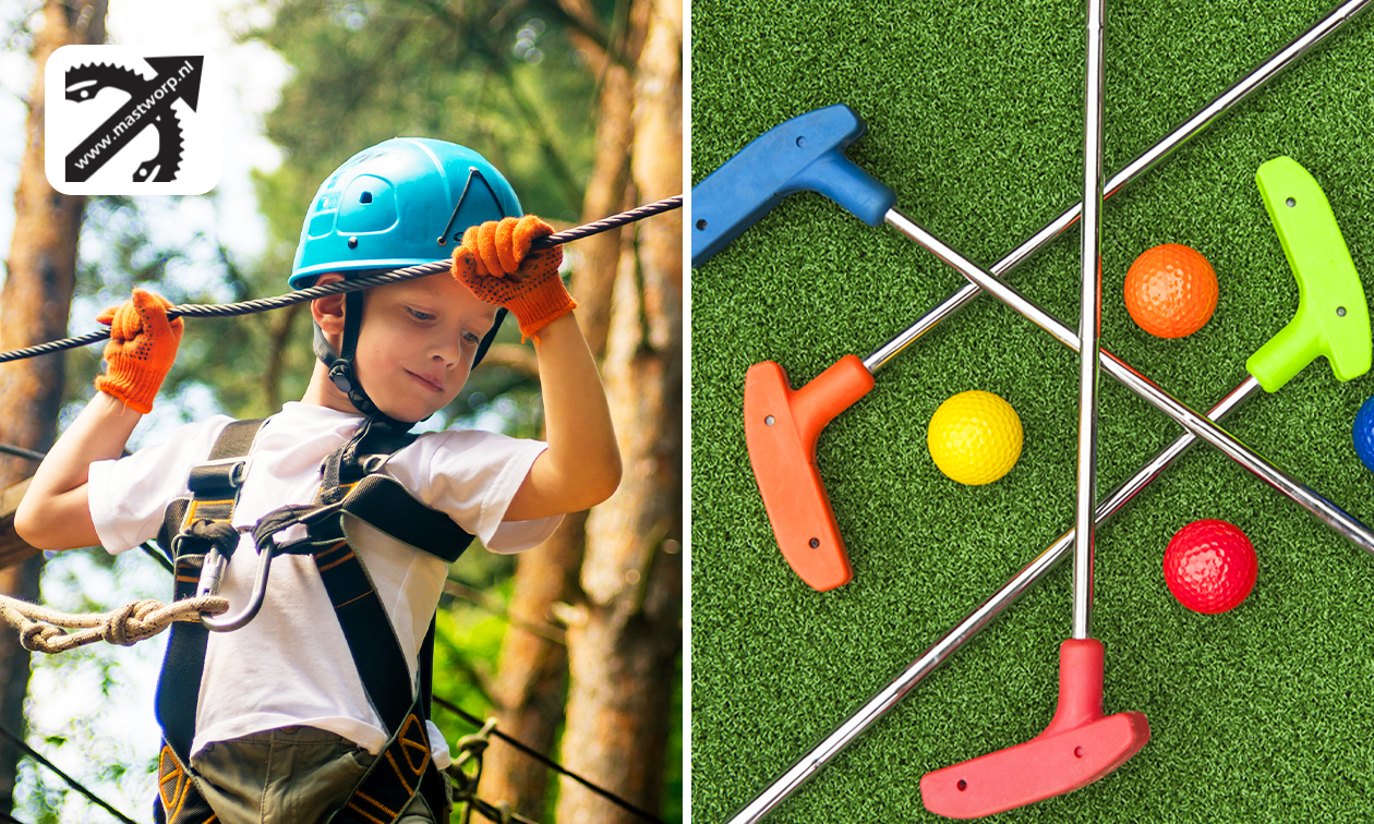 Klimpark (2 uur) + mini- of discgolf (1 uur) bij Mastworp Uden