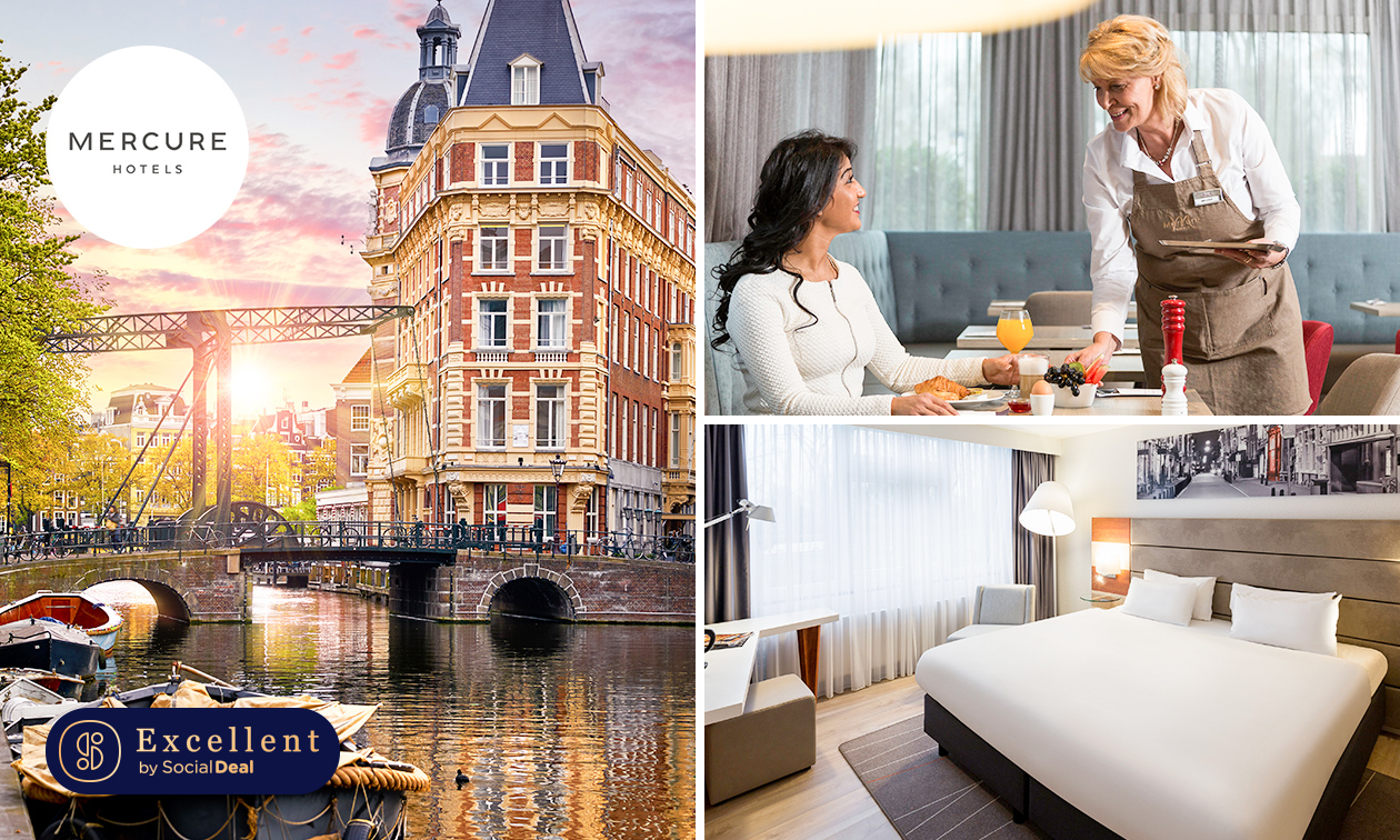 Luxe overnachting voor 2 + ontbijt in Amsterdam