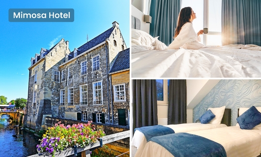 Nuit pour 2 ou 3 personnes + check-out tardif + verre de bienvenue à Valkenburg