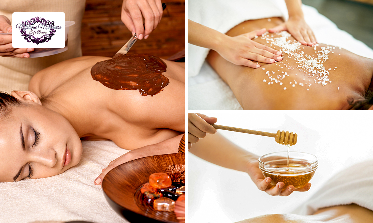 Massage naar keuze (60 min) + evt. rugpakking en/of scrub