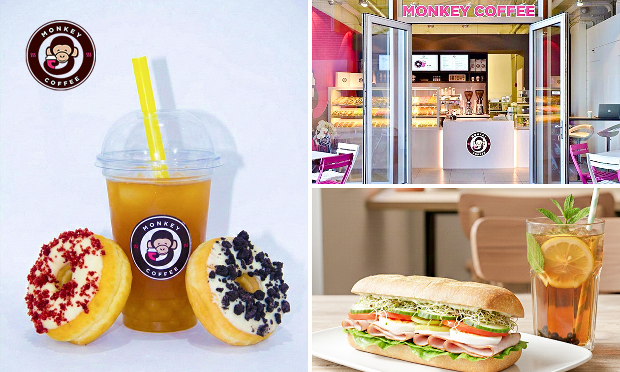 Donut naar keuze + bubble tea of broodje + iced tea naar keuze voor afhaal of dine-in