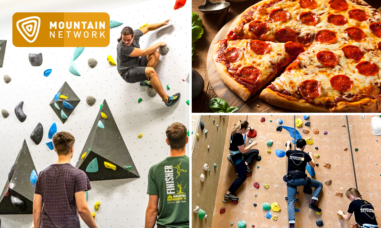 (Ouder- en kind-)introductieles boulderen + pizza óf ARN-basiscursus toprope klimmen