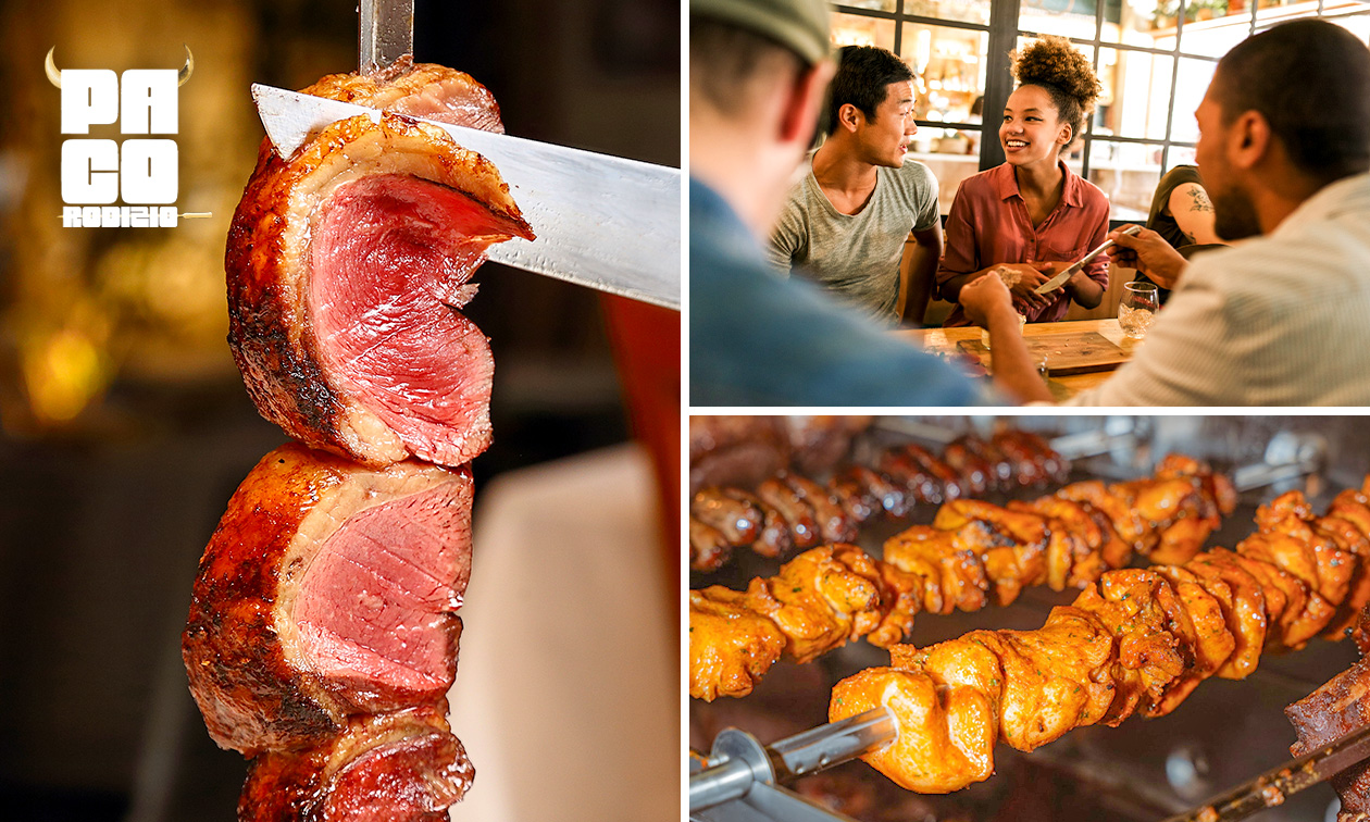 Braziliaanse All-You-Can-Eat (2,5 uur) + cocktail + nagerecht bij Paco Rodizio