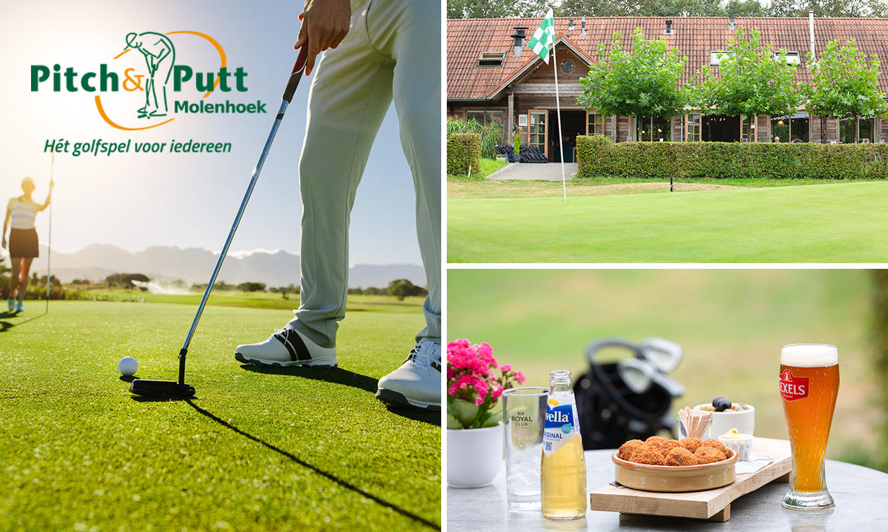 9 of 18 holes (voet)golfen + evt. gebak + bittergarnituur óf lunchgerecht naar keuze