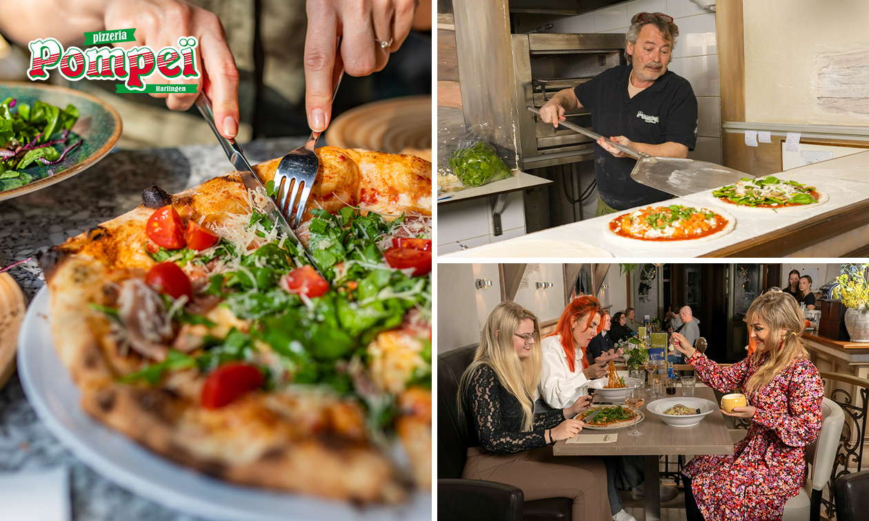 Italiaans 3-gangen keuzediner bij Pizzeria Pompei