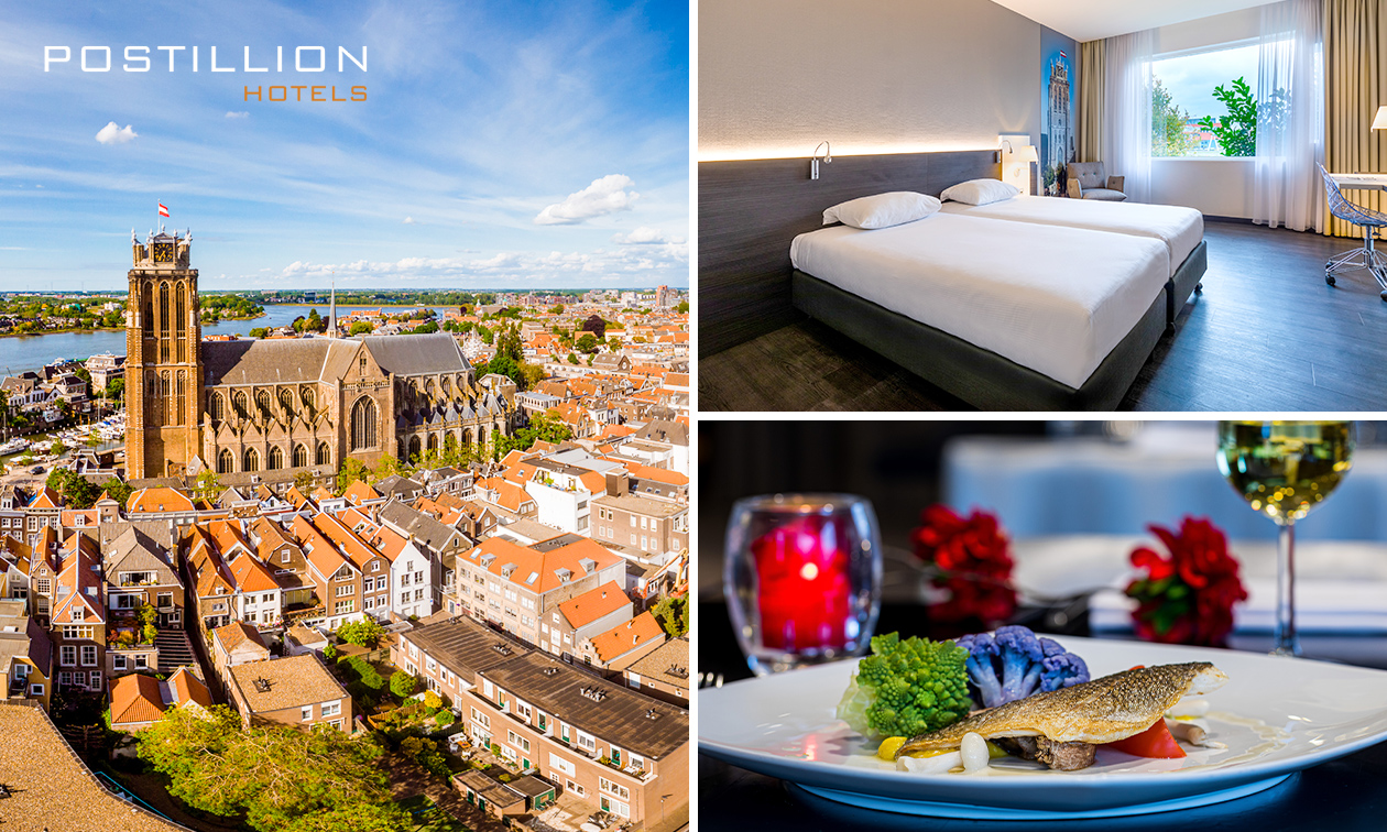 Nuit pour 2 à Dordrecht + petit-déjeuner + évtl. dîner en 3 services ou entrée au spa
